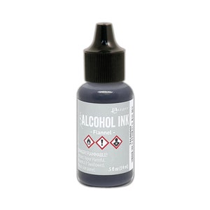 Ranger, Tim Holtz, encre à alcool, encre flanelle à alcool, 0,5 fl oz, encre grise à alcool, encre gris clair, gris pastel