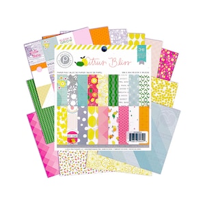 Cachemire rose, bloc de papier Citrus Bliss, 6"" papier cartonné épais, 36 pages, simple face, été, journalisation, ananas, citrons, fleurs, points