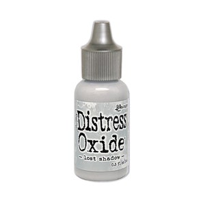Tim Holtz, Distress Oxide Ink, Lost Shadow, Graue Tinte, Grauer Reinker, Stempelkissen Refill, Hellgraue Tinte, Nebelgraue Tinte, Blasses Grau