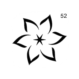 Vraiment super pochoirs, mini, étoile, 52 pochoirs, 3,5 pouces, réutilisables, fleurs, fleur gaie, polyvalent, pétales, marguerite, simple, élégant