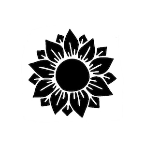 Vraiment super pochoirs, Mini, 12 pochoirs tournesol, 3 x 3 pi, réutilisable, fleurs, été, fleur gaie, symbolise le bonheur, pétales