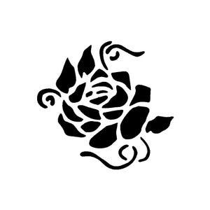 Vraiment super pochoirs, mini, 2 roses, pochoir fleurs, 3 x 3 pi, réutilisables, fleurs, été, jardin, roses fraîchement coupées, symbolise la beauté