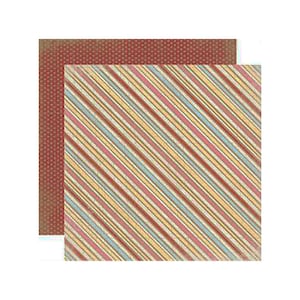 My Mind's Eye, Kraftpapier FunDay, Glückliche Tage, 5,5 x 5,5 cm Karton, Icing, Kraftkarton, Grunge, Diagonale Linien, Kleine Punkte, Braun, Abgewinkelte Linien