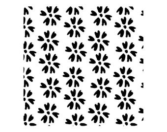 Carta Bella, Flower Stencil,  6x6", Fun Flowers, Background, Heart Flowers, Prettiest Picks, Pinwheels, Whimsical Floral, Fun