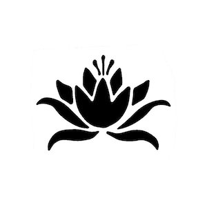 Vraiment super pochoirs, mini, pochoir fleur de lotus 1, 3 x 3 pi, réutilisable, fleurs, été, nénuphar, symbolise la beauté et la renaissance, pétales