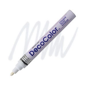 DecoColor, Paint Marker, White Ink, Broad Point, Opaque Marker, Permanent Marker, Oil Based Paint Marker, Wide Tip, Gloss