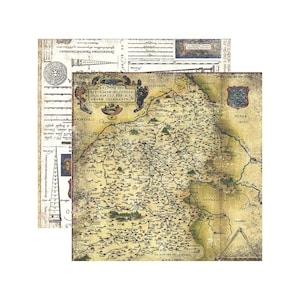 7 gitanos, papel para álbumes de recortes de 12", 2 cartulinas francesas, Avignon, diagrama, cartulina con mapa antiguo, cartulina con ilustraciones