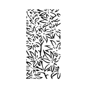 Vraiment super pochoirs, pochoir marguerites fraîchement coupées, 5 x 9,75 po, arrière-plan, superposition, motif grandes fleurs, fantaisiste, joyeux, grande marguerite
