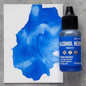 Ranger, Tim Holtz, Alcohol Ink, Neon Full Set, 8 Colors, .5 fl oz, Bright, Vibrant, Luminous, Fluorescent Alcohol Ink