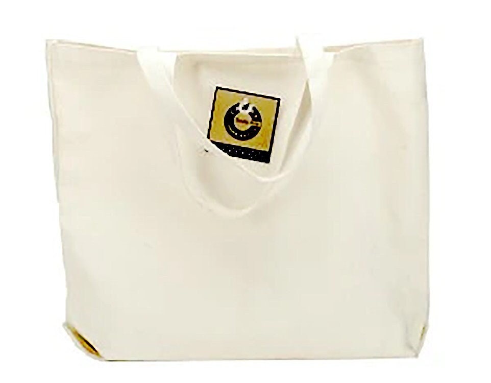 Gusseted canvas tote bag discount