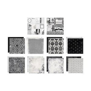 My Mind's Eye、Meadowlark Dawn コレクション、12 インチ カードストック、9 つのデザインとダイカット、白黒、Meadow Lark、鳥