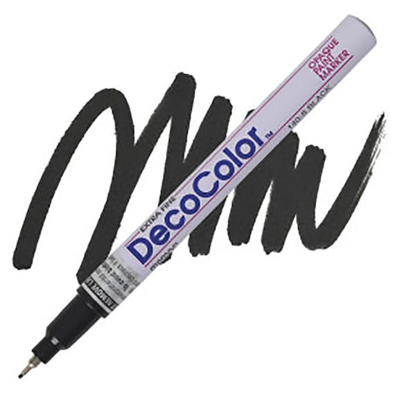 Decocolor, Paint Marker, Black Ink, Black Gloss Ink, Opaque Marker,  Permanent Marker, Oil Based Paint Marker, Extra Fine Point -  Sweden