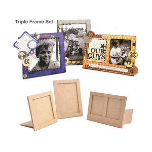 Kaisercraft, drievoudige lijst, doe-het-zelf, enkel lijst, dubbel lijst, geperst karton van hoge kwaliteit, mdf, geweldig cadeau-idee, kaders decoreren, foto's weergeven