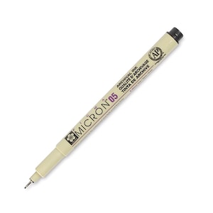Sakura, Pigma Micron Pen, Black Ink, 05 .45mm Tip, Fine Point, Permanent, Smudge Proof, Doesn&#39;t Bleed Through, Best Drawing Pen! Waterproof