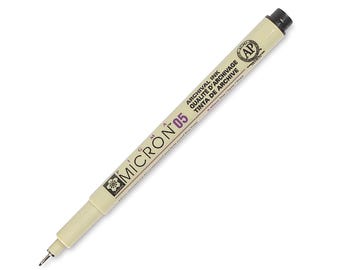 Sakura, bolígrafo Pigma Micron, tinta negra, punta de 0,5,45 mm, punta fina, permanente, resistente a las manchas, no traspasa, ¡el mejor bolígrafo para dibujar! Resistente al agua.