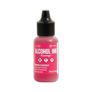 Ranger, Tim Holtz, alcoholinkt, flamingo-alcoholinkt, 0,5 fl oz, roze alcoholinkt, felroze alcoholinkt, fuchsia alcoholinkt
