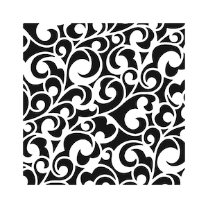 TCW, Crafters Workshop, Schablone 6&quot;, Elegante Wirbel Schablone, Blätter Schablone, Wirbel Schablone, Hintergrund Schablone, Glatte Blätter, Glückliche Schablone
