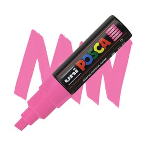 Posca tuschpenna, färgpenna, rosa färg, 8K, bred spets, ogenomskinlig bläck, akrylfärgspenna, permanent bläck, slät, bred spets, poster, tuggummi