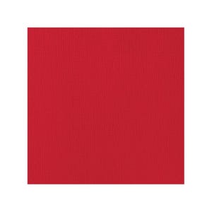 Cartulina AC, rojo intenso, 2 x 12', textura, gramaje de cubierta de 80 libras, papel de calidad, American Crafts, cartulina versátil, textura sutil, rojo intenso