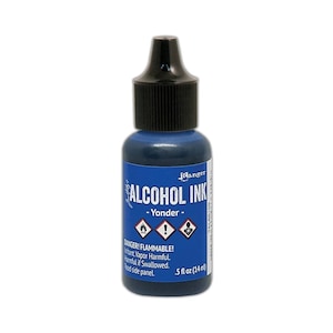 Ranger, Tim Holtz, encre à alcool, encre à alcool Yonder, 0,5 fl oz, encre bleue, encre bleu royal, bleu moyen, encre bleu marine