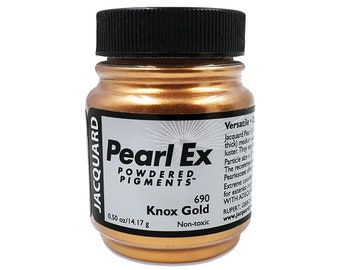 Jacquard, Pearl Ex, Pigmentpulver, Knox Goldpigmentpulver, 14 g, Goldpigmentpulver, Metallic-Goldpigmentpulver, Kupfergoldpigment