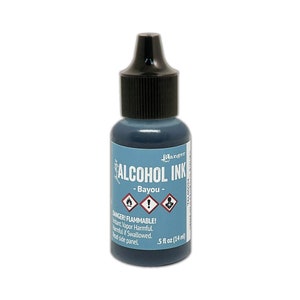 Ranger, Tim Holtz, Encre à alcool, Encre à alcool Bayou, 0,5 fl oz, Encre à alcool bleue, Encre bleu clair, Bleu ciel