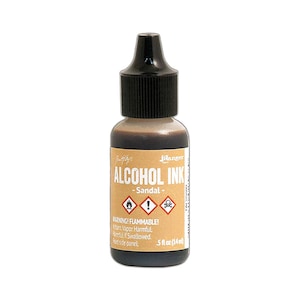 Ranger, Tim Holtz, Tinta Álcool, Tinta Álcool Sandal, .5 fl oz, Tinta Álcool Laranja Claro, Tinta Álcool Tan
