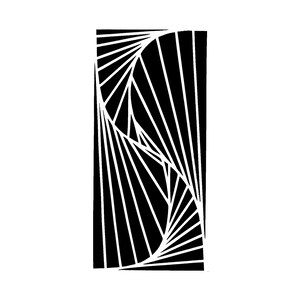 Très bons pochoirs, En éventail, 4 x 9 pouces, Arrière-plan, Superposition, Réutilisables, Lignes de déformation, Bandes déformées, Lames d'éventail, Filature