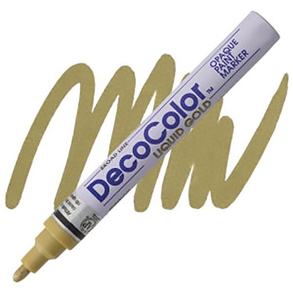 DECOCOLOR® LIQUID GOLD/SILVER PAINT MARKER EXTRA FINE — Marvy Uchida