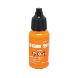 Ranger, Tim Holtz, alcoholinkt, neon, Ignite Orange alcoholinkt, 0,5 fl oz, feloranje, levendig oranje, lichtgevend, nieuw in 2025