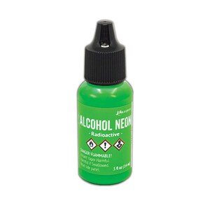 Ranger, Tim Holtz, alcoholinkt, neon, radioactieve groene alcoholinkt, 0,5 fl oz, heldergroen, levendig groen, lichtgevend, nieuw in 2025