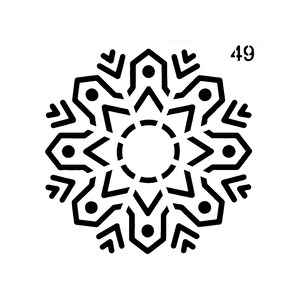 Vraiment super pochoirs, Mini, flocon de neige 49, givre, 3,5 pouces, réutilisables, plastique, hiver, flocons de neige, cristaux de neige, fleurs, chute de neige