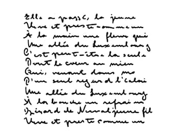 Really Great Stencils, Vintage French Script 1, Stencil, 6x6", Background, Layering, Cursive, Writing, Handwritten Worn Words, Old Letter