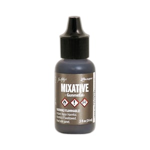 Ranger, Tim Holtz, inchiostro alcolico, inchiostro alcolico metallizzato, inchiostro alcolico canna di fucile, .5 fl oz, inchiostro alcolico grigio grafite, inchiostro grigio acciaio