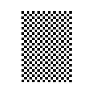 May include: Black and white checkered pattern.