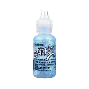 Ranger, colle pailletée autocollante, colle pailletée bleue cascade, Colle pailletée bleue, ajouter de la dimension, ajouter de l'éclat, Stickles bleu clair, paillettes bleues