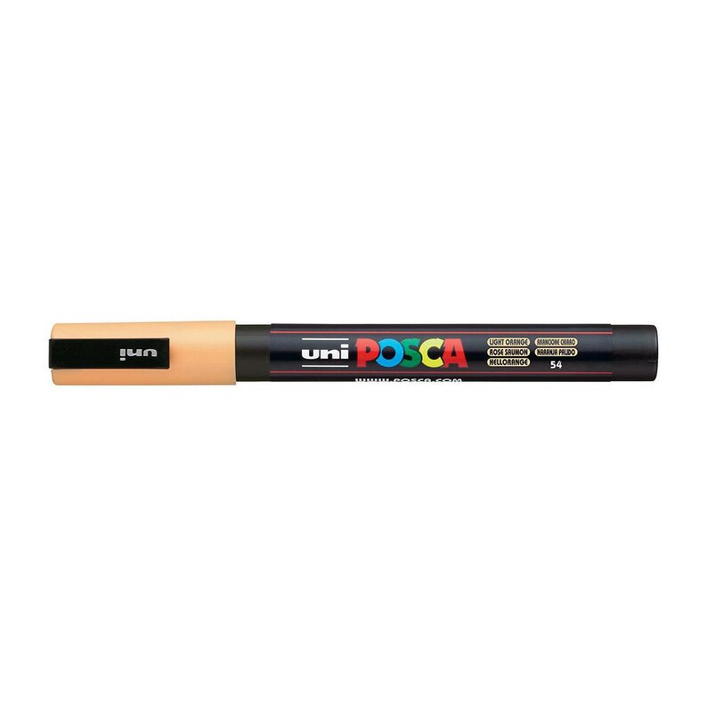 Posca Markers, Paint Marker, Light Orange Paint, 3M Fine Tip, Opaque Ink, Acrylic Paint Pen, Permanent Ink, Smooth Flow, Orange Marker