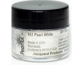 Jacquard, Pearl Ex, Pigment Powder, Pearl White Pigment Powder, 3g, White Pigment Powder, Metallic Pigment Powder, Snow White Pigment