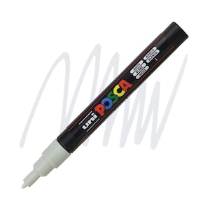 Posca Markers, Paint Marker, White Paint, 3M Fine Bullet Tip, Opaque, Acrylic Paint Pen, Permanent Ink, Smooth Flow, Vibrant, Multi Surfaces