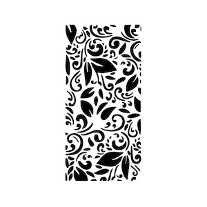 Wirklich große Schablonen, Blatt Spaß 1 Schablone, 10,5 x 21 cm, Hintergrund, Layering, Blätter, Abstrakte Blätter, Feiern, Floral, Swirls, Fröhlich