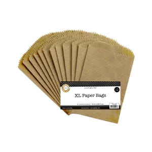 Canvas Corp, Papieren zakken, Extra grote zakken, kraftbruin, tassenboek maken, opmaakzakken, traktatiezakjes, rommeljournaal, cadeauzakjes, platte papieren zakken