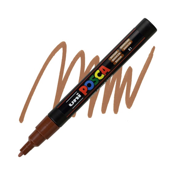 Buy Posca Markers, Paint Marker, Brown Paint, 3M Fine Tip, Opaque