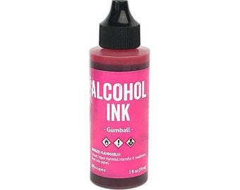 Ranger, Tim Holtz, Alcohol Ink, Gumball Alcohol Ink, 2 fl oz, Pink Alcohol Ink, Bright Pink Alcohol Ink, Happy Pink Alcohol Ink