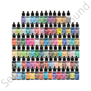 Ranger, Tim Holtz, Tinta de alcohol, Set completo de tintas de alcohol, 85 colores, Set completo de tinta de alcohol, Todos los colores Ranger, Tinta estándar, Lo tienes todo