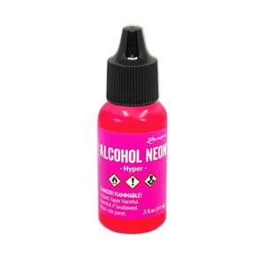 Ranger, Tim Holtz, alcoholinkt, neon, hyperroze alcoholinkt, 0,5 fl oz, helderroze, levendig roze, lichtgevend, nieuw in 2025