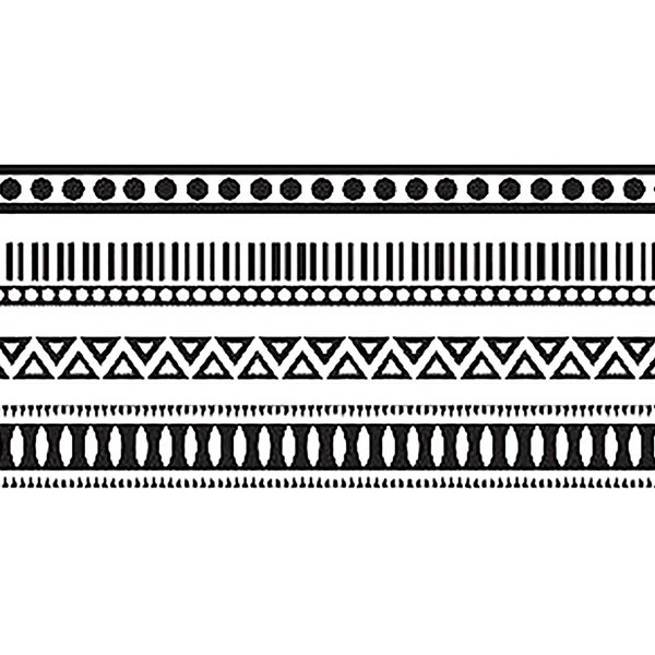 Kaisercraft, Clear Stamps, Border Stamps, Fiesta, Aztec Pattern Stamps, Stripes Borders, Dot Border, Texture Stamp