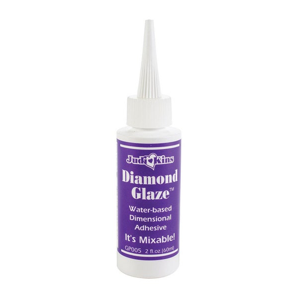 JudiKins, Diamond Glaze, Dimensional Adhesive 2 oz, Precision Tip Bottle, Glue Bottle, Sealer Clear, Perfect for Gilding Flakes & Mica