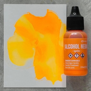 Ranger, Tim Holtz, Alcohol Ink, Neon Full Set, 8 Colors, .5 fl oz, Bright, Vibrant, Luminous, Fluorescent Alcohol Ink