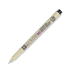 Sakura, Pigma Micron Pen, Black Ink, 005 .20mm Tip, Fine Point, Permanent, Smudge Proof, Doesn&#39;t Bleed Through, Best Drawing Pen! Waterproof