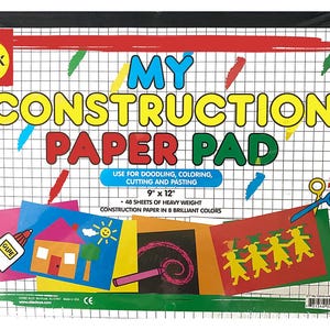 Alex Toys, My Construction Paper Block, 8 colores, papel de construcción, papel para manualidades, papel para manualidades para niños, niños creativos, colores primarios